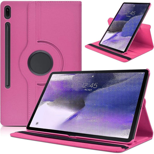 Samsung Galaxy Tab S9 Plus Hoesje - Draaibaar - 12.4 inch Case - Samsung Tab S9 Hoes Hardcover Bookcase Met Uitsparing S Pen - Fel Roze - Tablet Hoezen - Phreeze