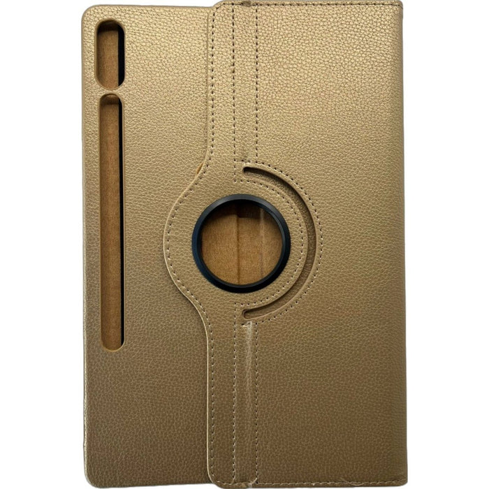 Samsung Galaxy Tab S9 Plus Hoesje - Draaibaar - 12.4 inch Case - Samsung Tab S9 Hoes Hardcover Bookcase Met Uitsparing S Pen - Goud - Tablet Hoezen - Phreeze