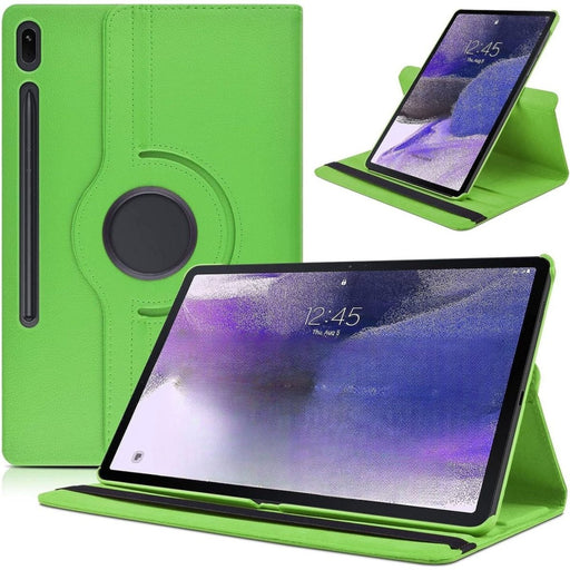 Samsung Galaxy Tab S9 Plus Hoesje - Draaibaar - 12.4 inch Case - Samsung Tab S9 Hoes Hardcover Bookcase Met Uitsparing S Pen - Groen - Tablet Hoezen - Phreeze