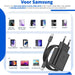 Samsung Snellader Set - USB-C naar USB-C Kabel 2 Meter - 25W - Geschikt voor Galaxy S23, S22, S21, S20 series en A73, A53, A13, A23 series - Power Delivery & PPS Fast Charging - Opladers - Phreeze