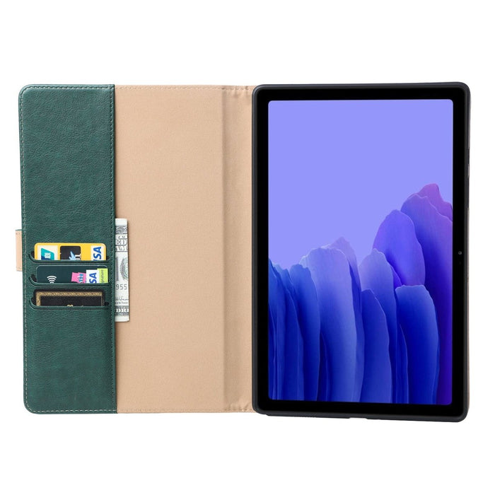 Samsung Tab A7 Hoesje - Vegan Leer - Book Case Samsung Tab A7 (2020) - Samsung Tab A7 Hoes - Cover voor de Samsung Galaxy Tablet A7 2020 - 10.4 inch - Groen