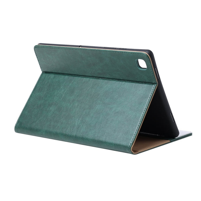 Samsung Tab A7 Hoesje - Vegan Leer - Book Case Samsung Tab A7 (2020) - Samsung Tab A7 Hoes - Cover voor de Samsung Galaxy Tablet A7 2020 - 10.4 inch - Groen