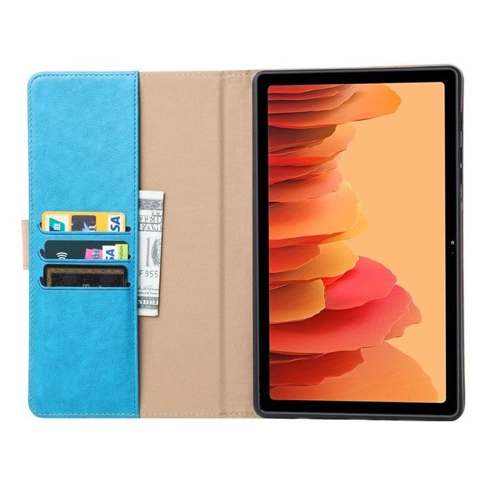 Samsung Tab A7 Lite Hoesje - Vegan Leer - Book Case Samsung Tab A7 Lite (2021) - Samsung Tab A7 Lite Hoes - Cover voor de Samsung Galaxy Tablet A7 Lite 2021 - 8.7 inch - Blauw