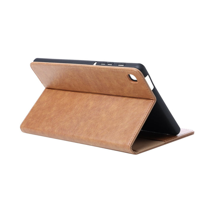 Samsung Tab A7 Lite Hoesje - Vegan Leer - Book Case Samsung Tab A7 Lite (2021) - Samsung Tab A7 Lite Hoes - Cover voor de Samsung Galaxy Tablet A7 Lite 2021 - 8.7 inch - Bruin