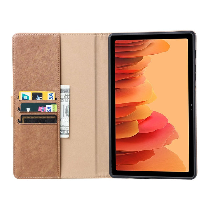 Samsung Tab A7 Lite Hoesje - Vegan Leer - Book Case Samsung Tab A7 Lite (2021) - Samsung Tab A7 Lite Hoes - Cover voor de Samsung Galaxy Tablet A7 Lite 2021 - 8.7 inch - Bruin