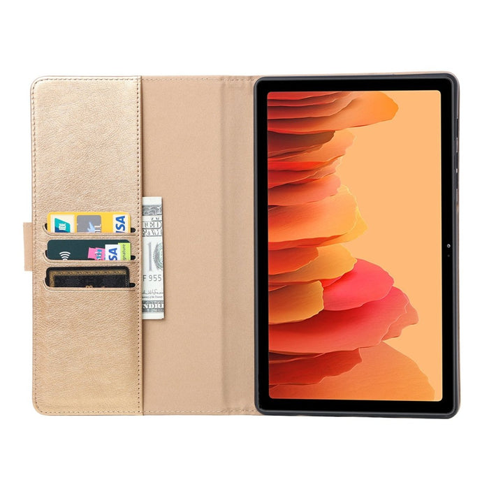 Samsung Tab A7 Lite Hoesje - Vegan Leer - Book Case Samsung Tab A7 Lite (2021) - Samsung Tab A7 Lite Hoes - Cover voor de Samsung Galaxy Tablet A7 Lite 2021 - 8.7 inch - Goud