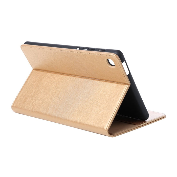 Samsung Tab A7 Lite Hoesje - Vegan Leer - Book Case Samsung Tab A7 Lite (2021) - Samsung Tab A7 Lite Hoes - Cover voor de Samsung Galaxy Tablet A7 Lite 2021 - 8.7 inch - Goud