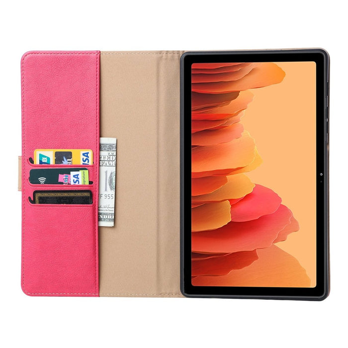 Samsung Tab A7 Lite Hoesje - Vegan Leer - Book Case Samsung Tab A7 Lite (2021) - Samsung Tab A7 Lite Hoes - Cover voor de Samsung Galaxy Tablet A7 Lite 2021 - 8.7 inch - Roze