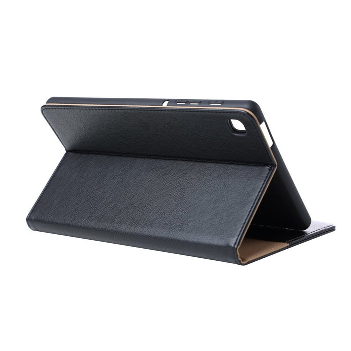 Samsung Tab A7 Lite Hoesje - Vegan Leer - Book Case Samsung Tab A7 Lite (2021) - Samsung Tab A7 Lite Hoes - Cover voor de Samsung Galaxy Tablet A7 Lite 2021 - 8.7 inch - Zwart