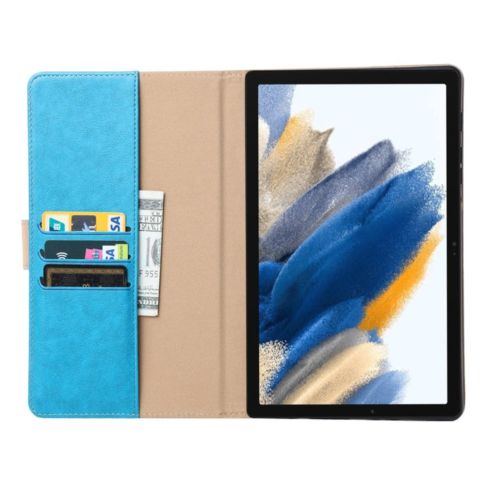 Samsung Tab A8 Hoesje - Vegan Leer - Book Case Samsung Tab A8 (2022) - Samsung Tab A8 Hoes - Cover voor de Samsung Galaxy Tablet A8 2022 - 10.5 inch - Blauw