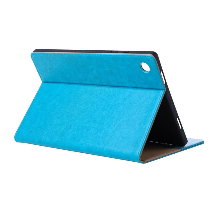 Samsung Tab A8 Hoesje - Vegan Leer - Book Case Samsung Tab A8 (2022) - Samsung Tab A8 Hoes - Cover voor de Samsung Galaxy Tablet A8 2022 - 10.5 inch - Blauw