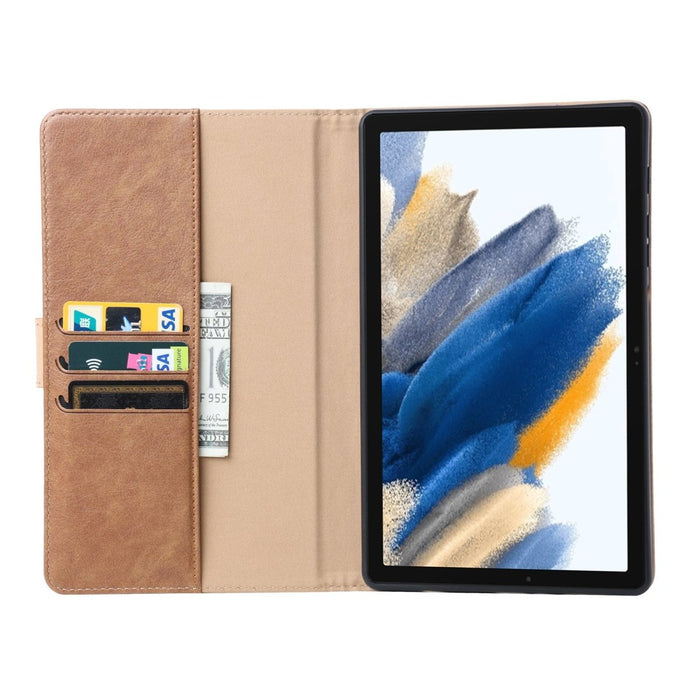 Samsung Tab A8 Hoesje - Vegan Leer - Book Case Samsung Tab A8 (2022) - Samsung Tab A8 Hoes - Cover voor de Samsung Galaxy Tablet A8 2022 - 10.5 inch - Bruin