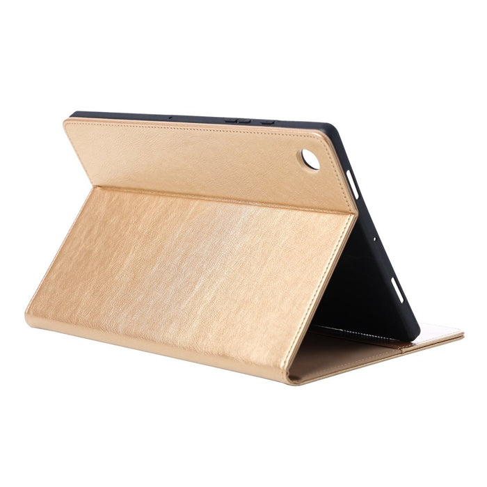 Samsung Tab A8 Hoesje - Vegan Leer - Book Case Samsung Tab A8 (2022) - Samsung Tab A8 Hoes - Cover voor de Samsung Galaxy Tablet A8 2022 - 10.5 inch - Goud