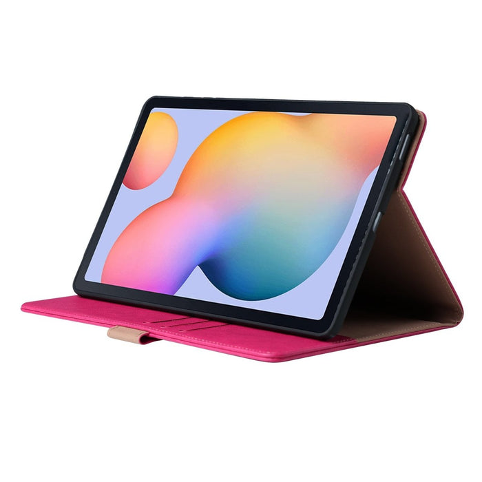 Samsung Tab S6 Lite Hoesje - Vegan Leer - Book Case Samsung Tab S6 Lite (2020) - Samsung Tab S6 Lite Hoes - Cover voor de Samsung Galaxy Tablet S6 Lite 2020 - 10.4 inch - Roze