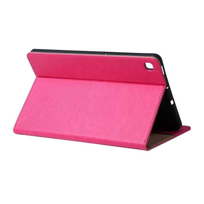 Samsung Tab S6 Lite Hoesje - Vegan Leer - Book Case Samsung Tab S6 Lite (2020) - Samsung Tab S6 Lite Hoes - Cover voor de Samsung Galaxy Tablet S6 Lite 2020 - 10.4 inch - Roze