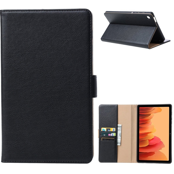 Samsung Tab S6 Lite Hoesje - Vegan Leer - Book Case Samsung Tab S6 Lite (2020) - Samsung Tab S6 Lite Hoes - Cover voor de Samsung Galaxy Tablet S6 Lite 2020 - 10.4 inch - Zwart