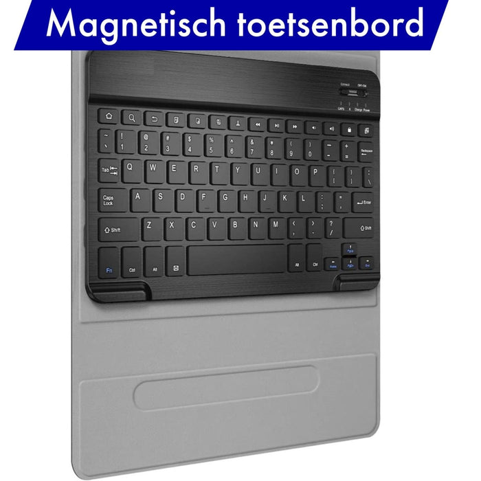 Samsung Tab S7 Hoes met Toetsenbord - Leer - Keyboard case voor Samsung Galaxy Tab S7 (11 inch) - SM-T870/T875/T876B - Tablet Hoesje met Toetsenbord - Zwart - Bluetooth Toetsenbord Tablet - Samsung Toetsenbord