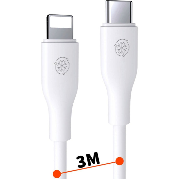 Snellader iPhone - Inclusief USB-C naar Apple Lightning Kabel - 3 Meter - Wit - USB-C Oplader - Apple Adapter