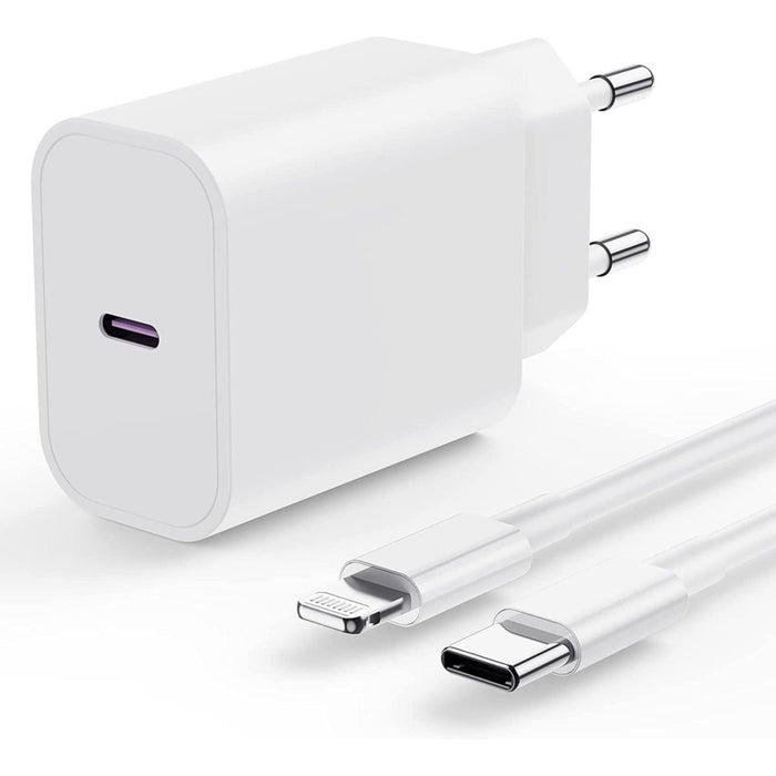 Snellader iPhone + Oplader Kabel 1 Meter - USB C - Voor iPhone 11, 12, 13 en 14, iPad Air en iPad 10.2