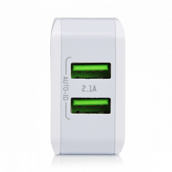 Snellader met Dubbele USB Poort met 2x iPhone Kabel 2 Meter voor iPhone, iPad en meer