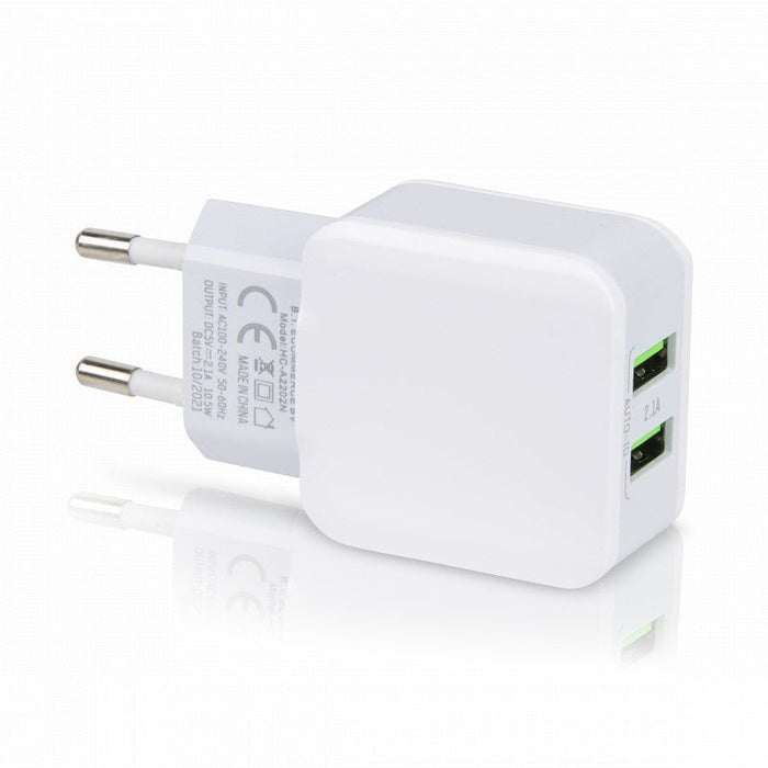 Snellader met Dubbele USB Poort met 2x iPhone Kabel 2 Meter voor iPhone, iPad en meer