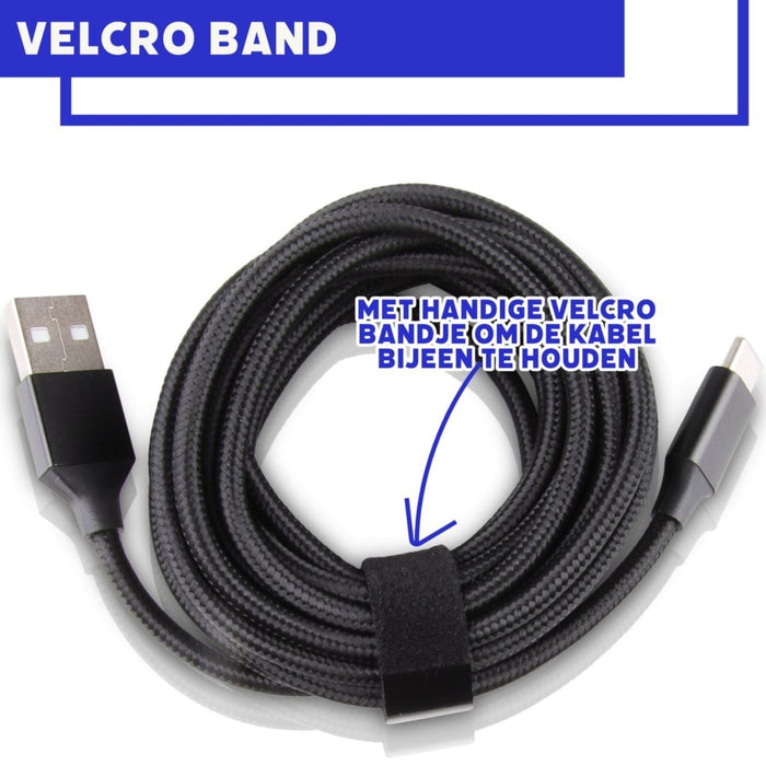 Snellader met USB-C Kabel voor Samsung S21/S20/S10/A51/A53/S22/A13/A50/S9/A52 - Quick Charge 18W - Gecertificeerde USB Adapter met USB-C Kabel