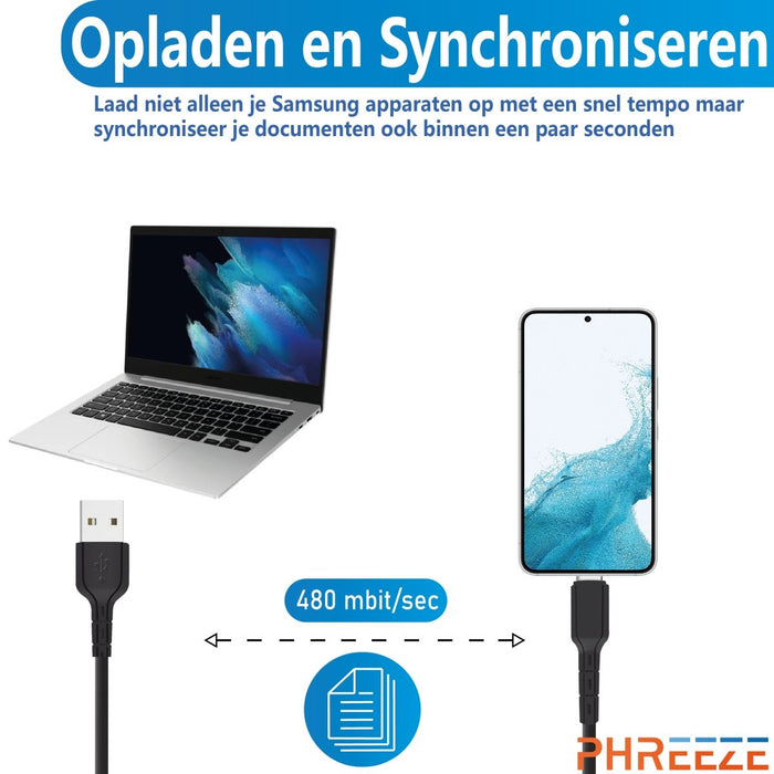 Snellader Samsung -Snelle Oplader Samsung - Quick Charge en Power Delivery Lader - USB-C Power Delivery - Zwart