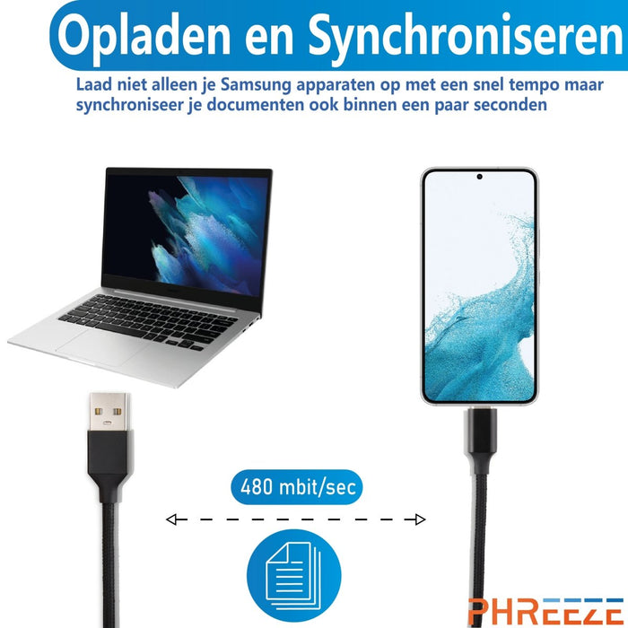 Snellader Samsung - Snelle Oplader Samsung - Quick Charge en Power Delivery Lader - USB-C Power Delivery - Zwart