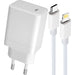 Snellader voor Apple iPad, iPhone, MacBook (Air en Pro) - Inclusief USB-C Lightning Kabel - 1 Meter - Oplader Apple - Ultra Compact - Apple Fast Charging - 65 Watt - GaN Technologie - Opladers - Phreeze