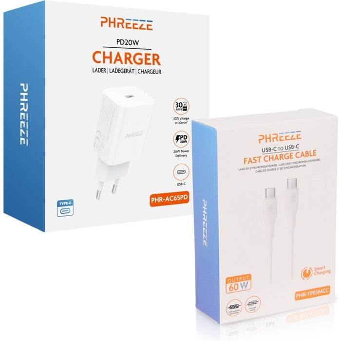Snellader voor Samsung - Inclusief USB C Laadkabel - Geschikt voor Samsung Galaxy S20 / S11 / S10 etc. - Wit
