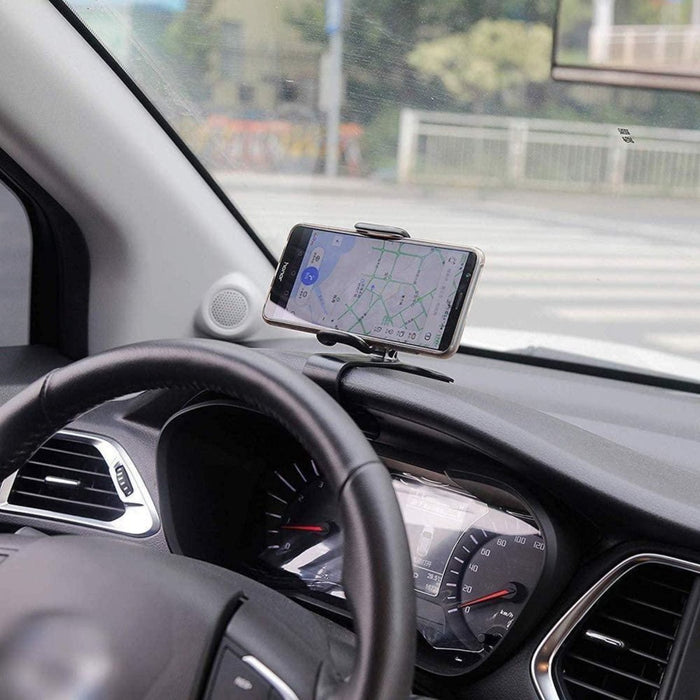 Telefoonhouder Auto - Dashboard Telefoonhouder - Klem - Universeel - Samsung - Iphone - Huawei - Voorruit Telefoonhouder - Verstelbaar - Mobiele houder - Premium - GSM houder - Carbon fiber - Zwart