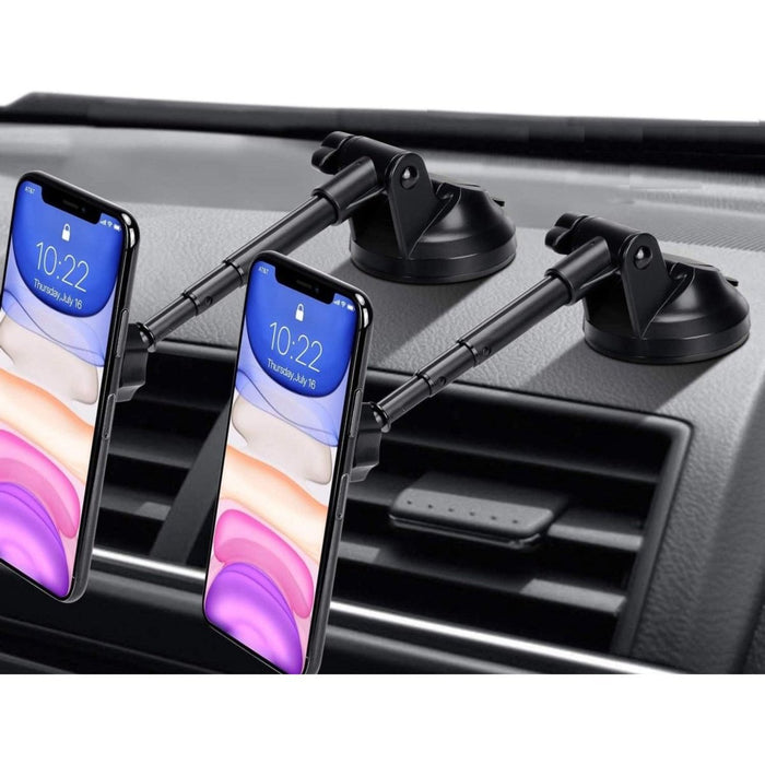 Telefoonhouder Auto - Verstelbaar - Magneet -Zuignap - Magnetische Telefoon Houder voor in de Auto of Bureau - Geschikt voor iPhone 11 / 12 Pro max / Samsung S21 Plus / Ultra