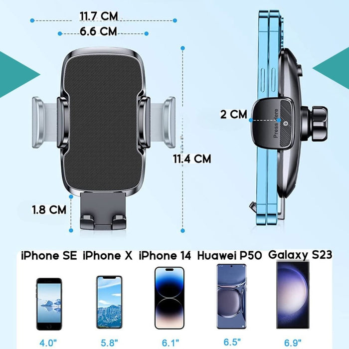 Telefoonhouder Met Zuignap - Autohouder Voor Voorruit En Dashboard - GSM Houder - Stevige Zuignap Met Gel Van 3M - Telefoonhouders - Auto Accessoires - Telefoonhouders - Phreeze