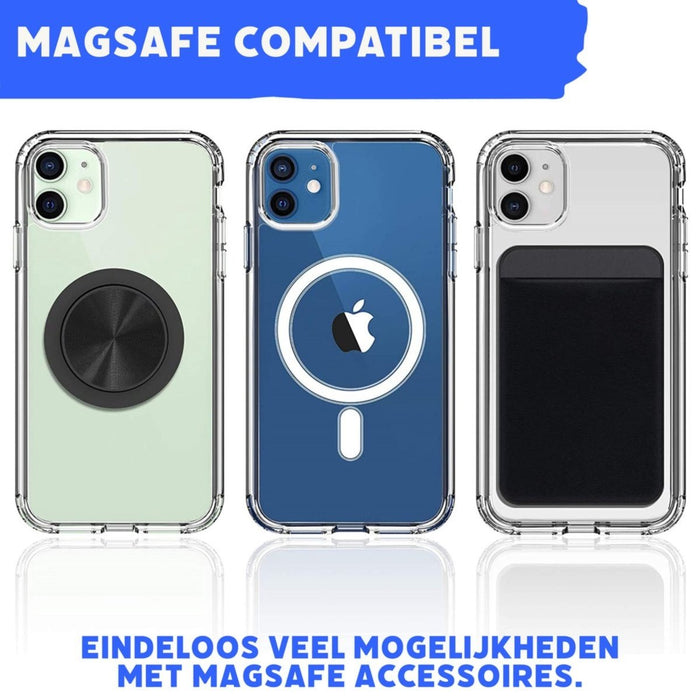 Telefoonhouders Auto Magneet + Magnetisch Hoesje iPhone 11 Pro Max - Draadloze Snellader Auto met Magneet