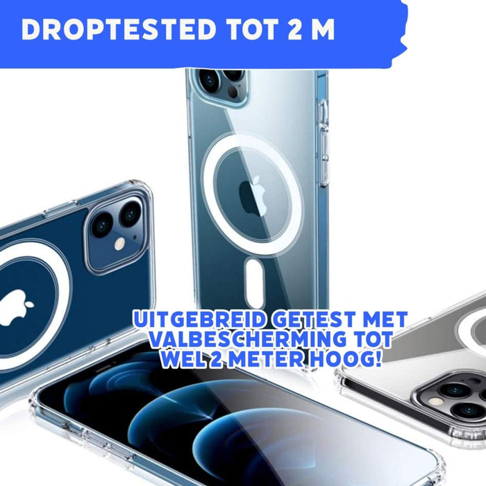 Telefoonhouders Auto Magneet + Magnetisch Hoesje iPhone 12 - Draadloze Snellader Auto met Magneet