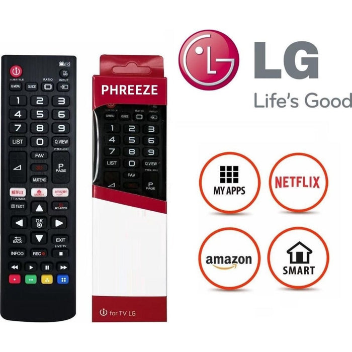 Universele Afstandsbediening LG - Voor LG TV / LED / SMART / OLED - Voorgeprogrammeerd - Werkt Direct - Netflix/Amazon/Smart Home/3D