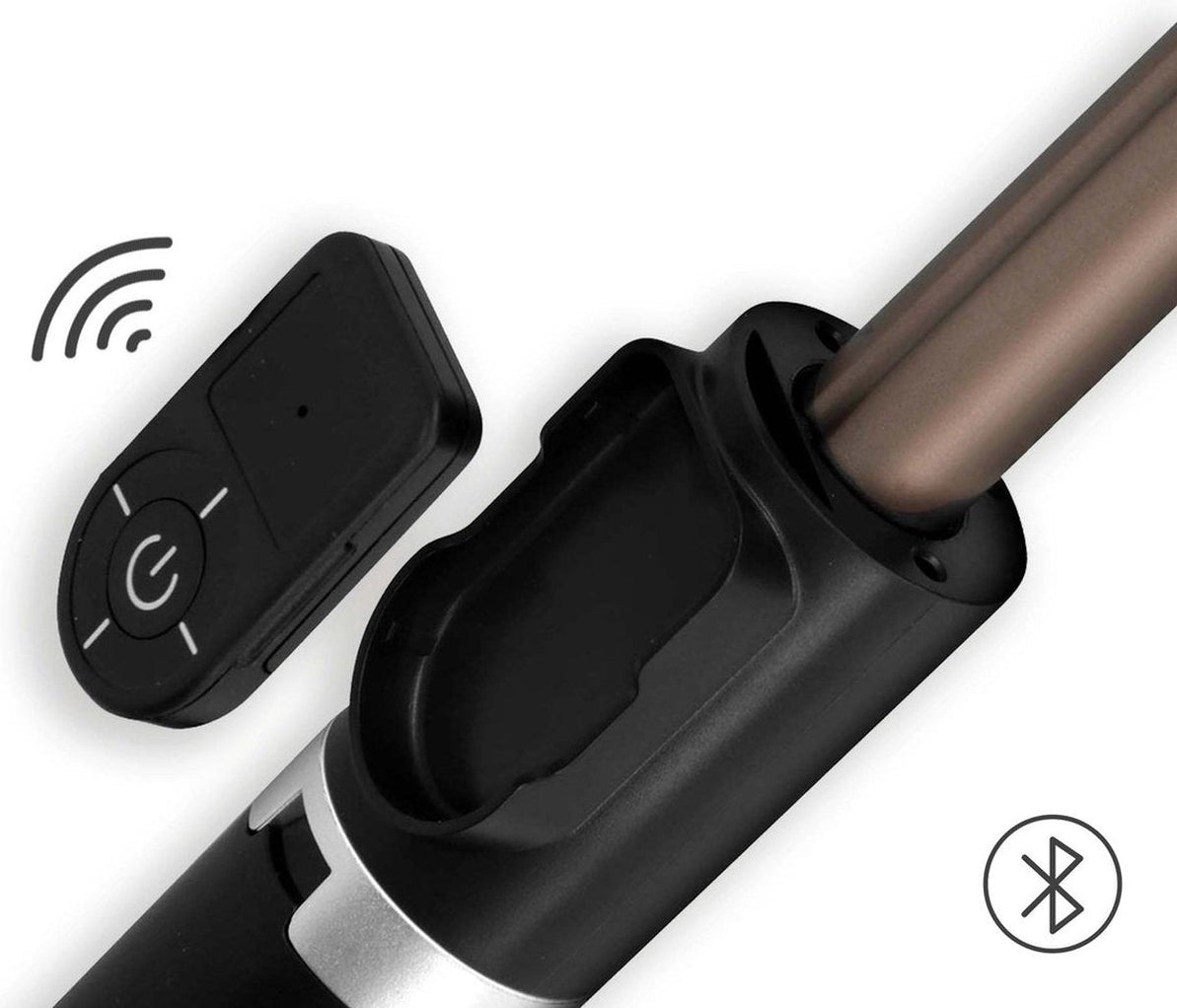 Blukar Selfie Stick, 4 in 1 uitschuifbaar Bluetooth Selfie Stick-statief-360° rotatie Stabiel