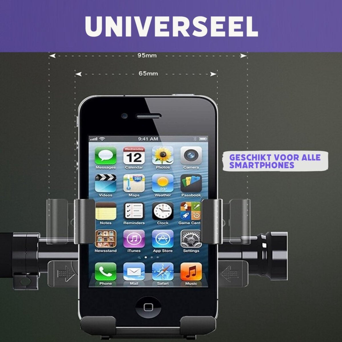 Telefoonhouder voor de fiets - Smartphone houder voor fiets en motor Telefoonhouder voor de fiets - Smartphone houder voor fiets en motor