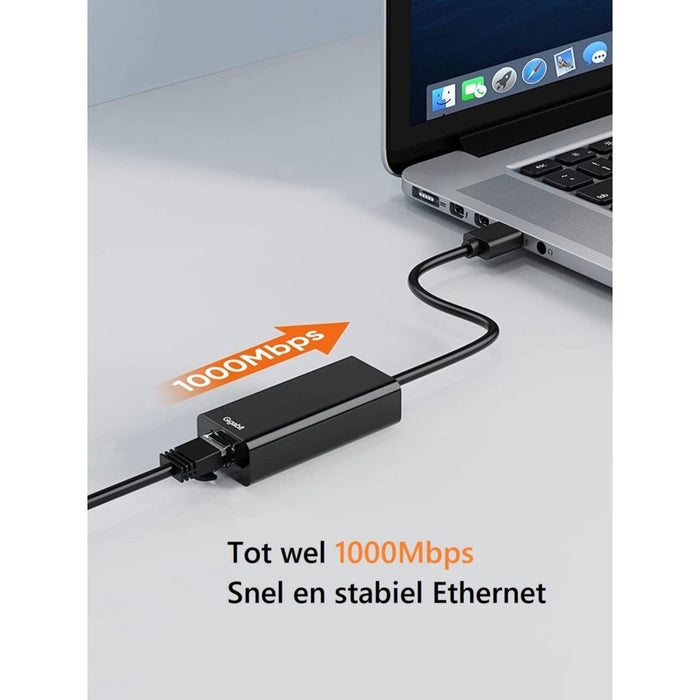 USB 3.0 Naar Ethernet Adapter - Ethernet Kabel naar USB - USB-A naar Internet Poort - 10/100/1000 Mbps Gigabit - Hoge Snelheid - Windows, Macbook, Linux, Nintendo Switch - Audio & Video - Phreeze