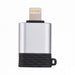 USB A naar Lightning Adapter - Aluminium Design - USB 3.0 A (Female) naar Apple Lightning (Male) - Geschikt voor iPhone & iPad - USB Stick - Muis - Toetsenbord - Met Sleutelhanger - Zilver - OTG Adapters - Phreeze