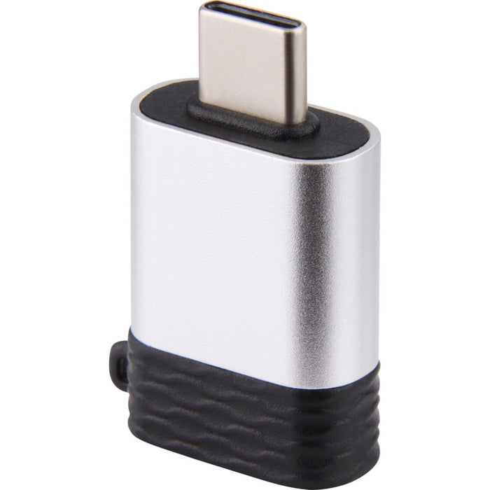 USB A naar USB-C Adapter - Aluminium Design - USB 3.0 A (Female) naar USB C (Male) - USB-A Phreeze™ Converter - Ondersteunt Snelladen en Data Overdracht - Met Sleutelhanger - Zilver - Kabels - Phreeze