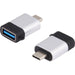 USB A naar USB-C Adapter - Aluminium Design - USB 3.0 A (Female) naar USB C (Male) - USB-A Phreeze™ Converter - Ondersteunt Snelladen en Data Overdracht - Met Sleutelhanger - Zilver - Kabels - Phreeze