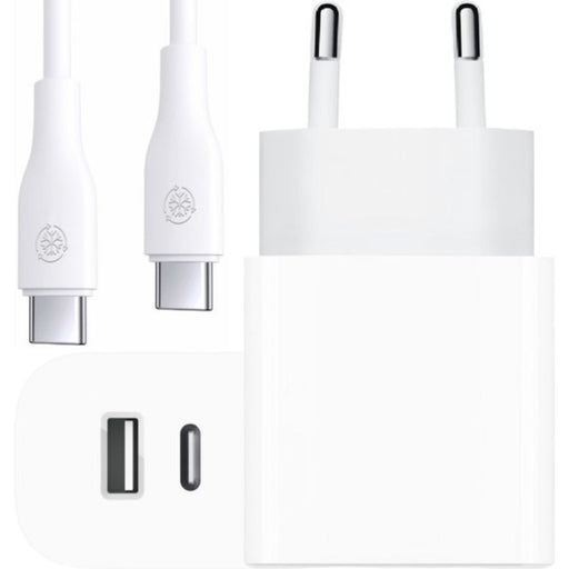 USB A & USB C Adapter 35W met USB-C Kabel 2 Meter - Geschikt voor Apple iPad Air 4 /iPad Pro en Samsung S22 - Snellader - Opladers - Phreeze