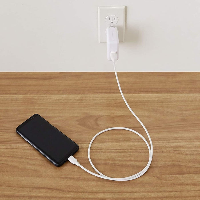 USB-C Data- en Laadkabel - Snellader Kabel - Fast en Quick Charge Oplaadkabel - Type C Naar USB-A - Oplaadsnoer Telefoon - Laptop - Samsung Galaxy en Note - Sony - OnePlus - TPE – Wit – 1 Meter