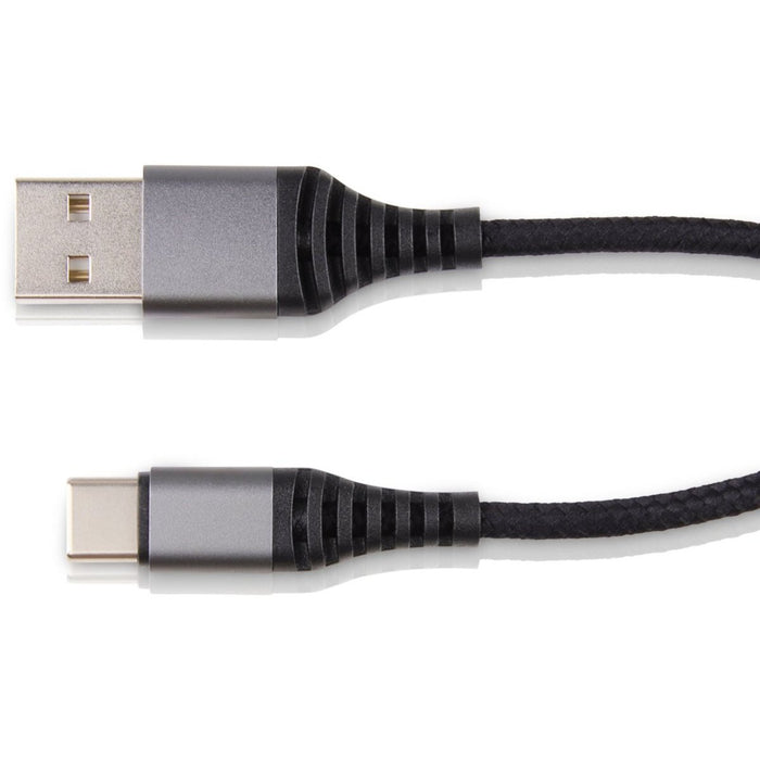 USB-C Kabel 1.5M - Autolader USB-C - Krulsnoer Type-C voor Auto - Gevlochten Nylon - Snellader Kabel - Fast en Quick Charge Oplaadkabel - Type C Naar USB-A - Oplaadsnoer Telefoon - Laptop