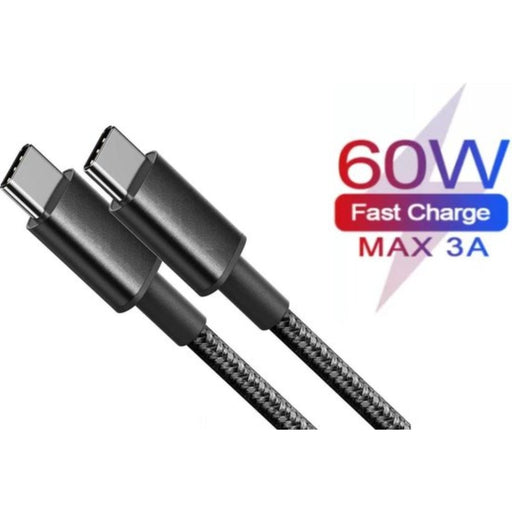 USB C Kabel voor Samsung - 2M - Snellaadfunctie - 100W - Super Fast Charge - Nylon Geweven - Geschikt voor USB-C Stekker Adapter Oplader - Kabels - Phreeze