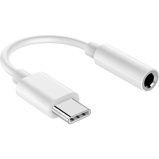 USB C naar 3.5mm Jack Adapter - Audiojack naar USB-C - Audiojack 3.5 - Audio Jack USB-C - Audio Jack Kabel - Geschikt voor Samsung / OnePlus / Xiaomi / Oppo / Huawei - Wit - Audio & Video - Phreeze