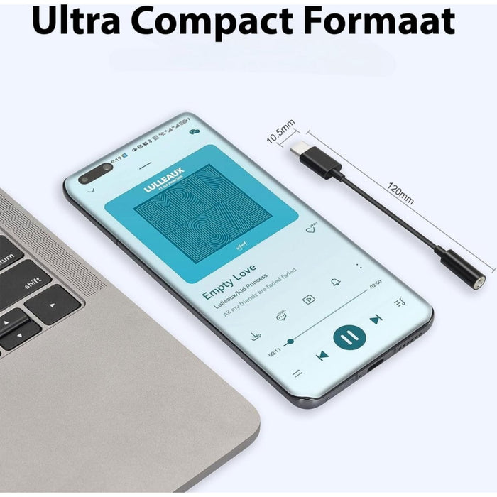 USB C naar 3.5mm Jack Adapter - Audiojack naar USB-C - Audiojack 3.5 - Audio Jack USB-C - Audio Jack Kabel - Geschikt voor Samsung / OnePlus / Xiaomi / Oppo / Huawei - Zwart - Audio & Video - Phreeze