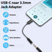 USB C naar 3.5mm Jack Adapter - Audiojack naar USB-C - Audiojack 3.5 - Audio Jack USB-C - Audio Jack Kabel - Geschikt voor Samsung / OnePlus / Xiaomi / Oppo / Huawei - Zwart - Audio & Video - Phreeze