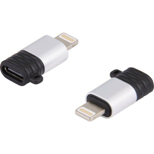 USB-C naar Lightning Adapter - Aluminium Design - USB C (Female) naar Apple Lightning (Male) Phreeze™ Converter - Ondersteunt 2.4A snelladen en 480 Mbps data overdracht - Met Sleutelhanger - Zilver - Kabels - Phreeze